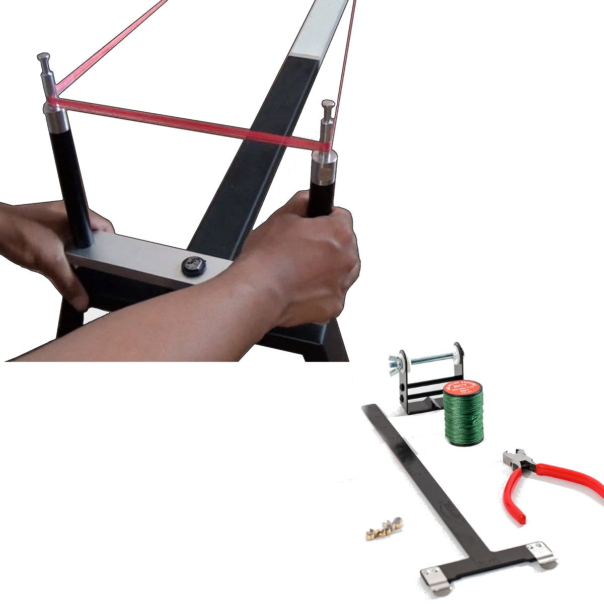 Máquina para cuerda, servinadora y herramientas